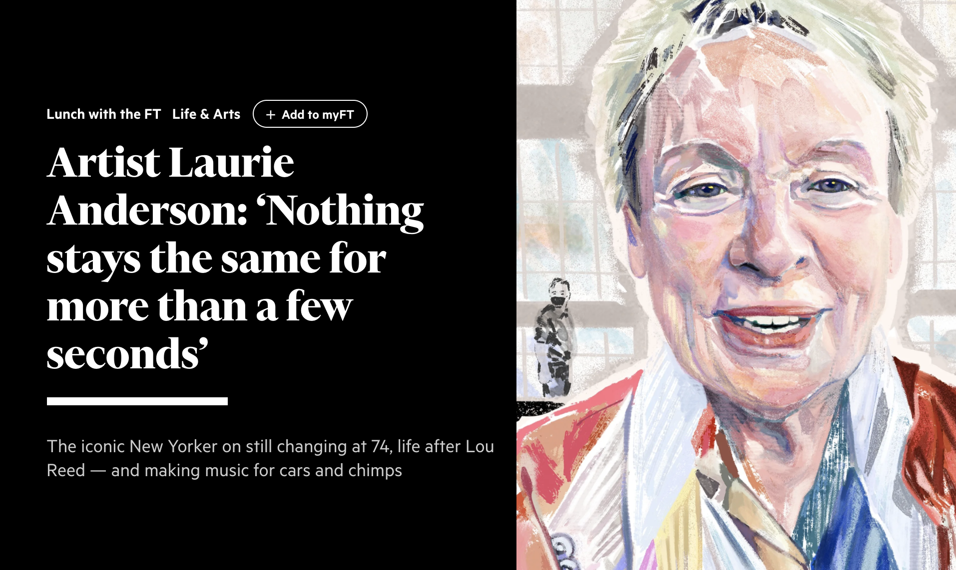 Collective Post - Lunch with Laurie Anderson
